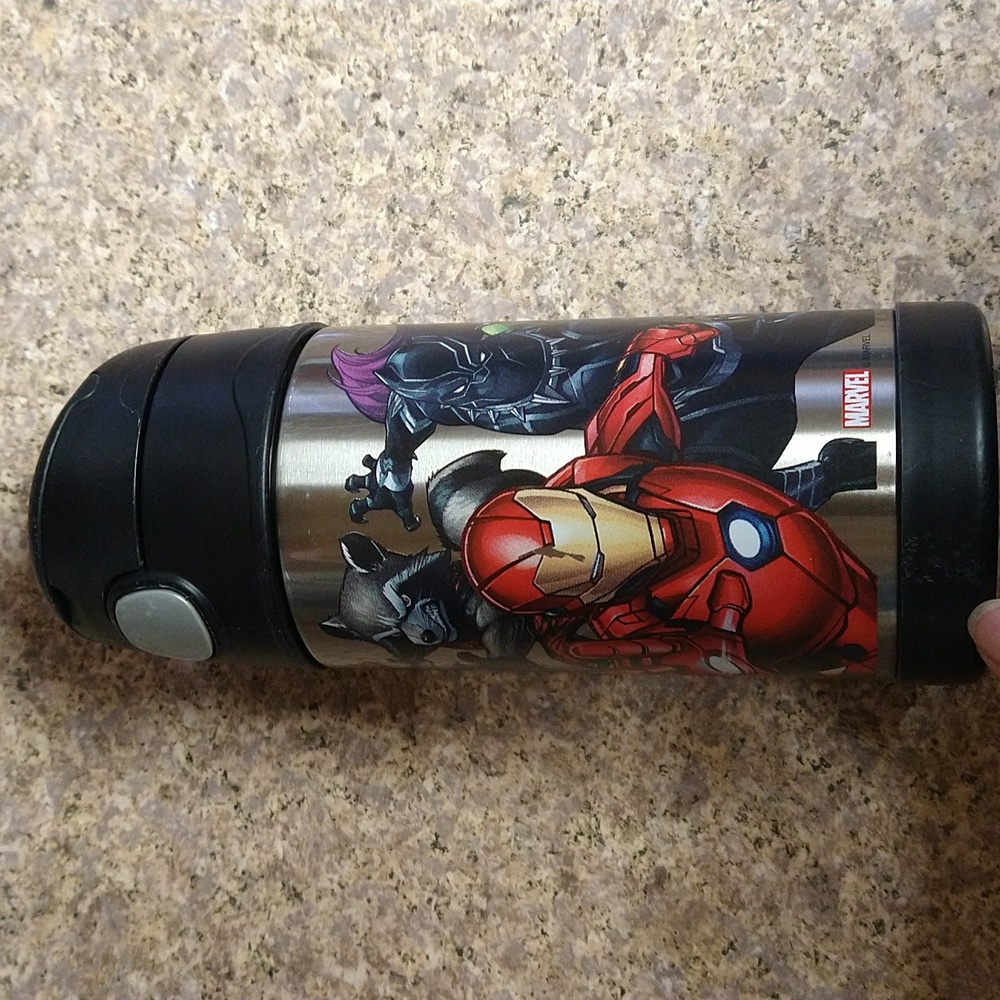 Marvel 12oz. Thermos with Lock Top Straw
